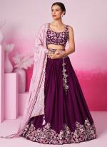 Pure Georgette Burgandy Party Wear Sequins Work Lehenga Choli